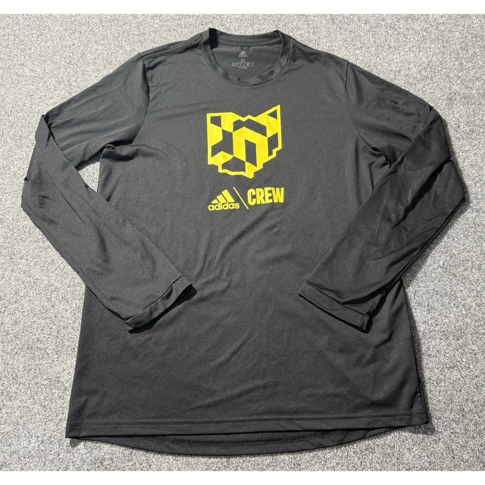 Adidas Men's Columbus Crew Icon Long Sleeve T-Shirt Size Medium Black
